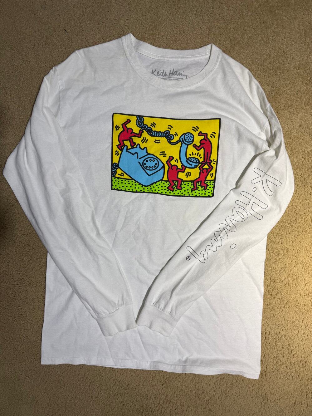 Keith Haring Foundation Official Long-Sleeve Graphic T-Shirt